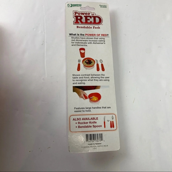 Power of Red Bendable Fork (Helpful for People with Alzheimer's and Dementia) - Picture 2 of 2